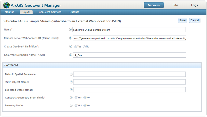 Subscribe to an External WebSocket for JSON